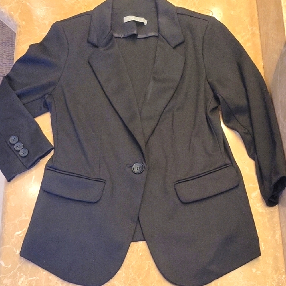 Olivia Moon Black Blazer with Soft Shoulders, S